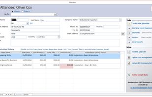 Event Management Database screenshot 1