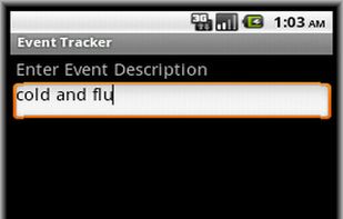 Event Tracker screenshot 1