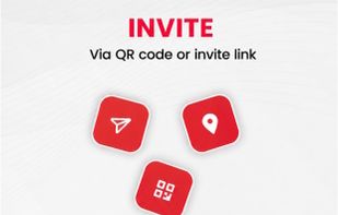 Once the event is created, you will receive an invitation link and a QR code.
Send the invitation link before and display the QR code during the event.