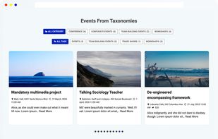 Event Carousel With Category Filter