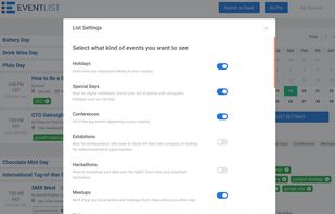 EventList screenshot 3