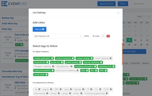EventList screenshot 2