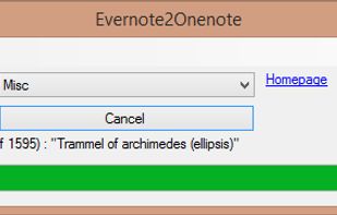 Evernote2Onenote screenshot 1