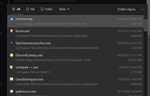 Dark-mode
+ long searchbar (you can resize it by right clicking the taskbar and unchecking "lock the taskbar")