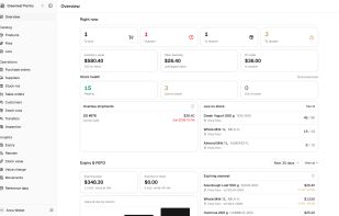 Overview: orders to ship, stock health and the lots expiring soonest