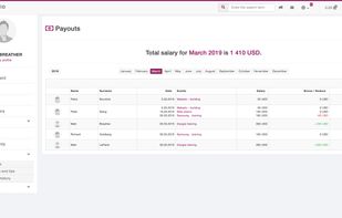 Payouts report - you can see and export each month.
