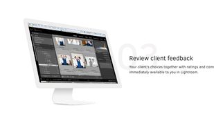 Your client’s choices together with ratings and comments are immediately available to you in Lightroom.