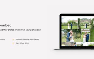 Allow clients to download their photos directly from your professional gallery.