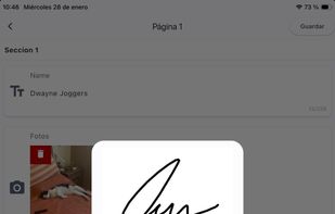 Filling a form with a signature