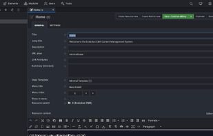 Evolution CMS screenshot 1
