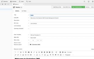 Evolution CMS screenshot 2