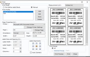 Excel Barcode Label Designing Software screenshot 1