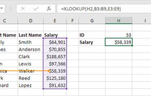 XLOOKUP function in Excel