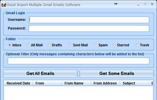 Excel Import Multiple Gmail Emails Software screenshot 1