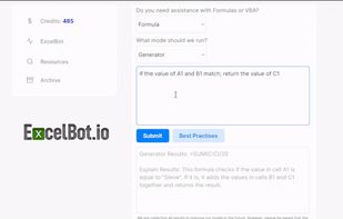 ExcelBot.io screenshot 1