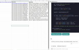 AI Python execution on device to automate Youtube workflow inside Excel