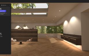 ExhVerse editor: upload artworks in batches and place them into a photo-realistic 3D gallery space.