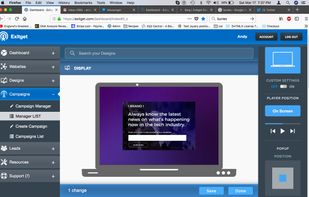 Popup animation simulator