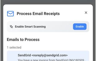 Gmail scan for receipts