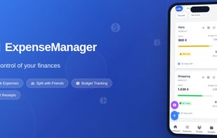 ExpenseManager, all your finances. One app.