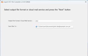 Select file format or cloud service