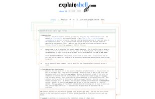explainshell screenshot 1