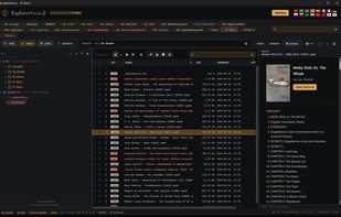 An encrypted vault mounted as MyVault (Y:) in the folder tree, with an e-book open showing its cover and table of contents.