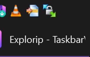 Taskbar with title