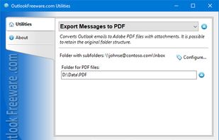 Export Messages to PDF for Outlook screenshot 1
