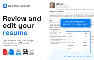 ExportMyResume screenshot 2