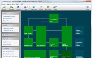 Express Invoice Invoicing Software - Main Screen
