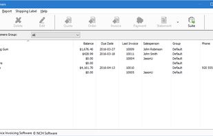 Express Invoice Invoicing Software - Customer List