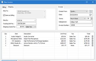 Express Invoice Invoicing Software - New Invoice