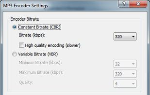 Express Rip CD Ripper - MP3 Encoder Settings