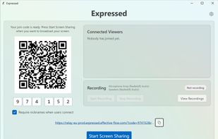 Joining is easy - just scan the QR code with your tablet, or share the URL with others.