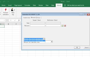 Extended VLookup Excel Add-in screenshot 1