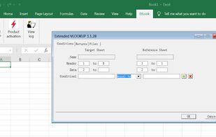 Extended VLookup Excel Add-in screenshot 1