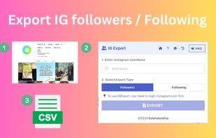 Quickly export Instagram followers and following lists to CSV/Excel. Perfect for audience management and growth tracking.