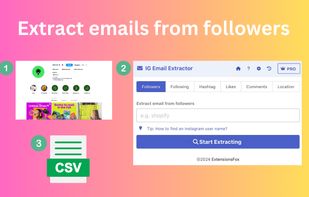 Easily find and export email addresses from Instagram profiles with IG Email Extractor. Ideal for influencer outreach and Instagram lead generation.