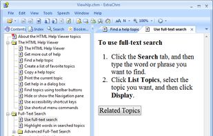 ExtraCHM screenshot 1