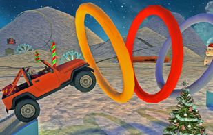 Extreme x-mas car stunt racing screenshot 1