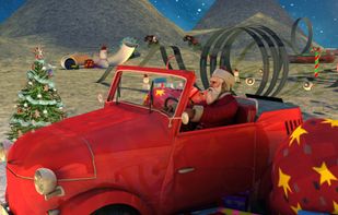 Extreme x-mas car stunt racing screenshot 1