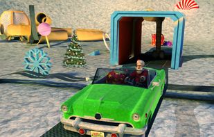 Extreme x-mas car stunt racing screenshot 2