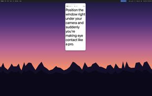 you can make the text thing so your eyes don't scan left to right on camera