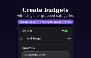 Create Budgets while grouping various categories into that budget