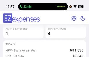 EZexpenses screenshot 1