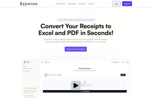 Convert your receipts to Excel and PDF in seconds