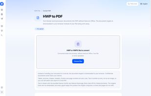 Convert Korean HWP documents to PDF without installing anything