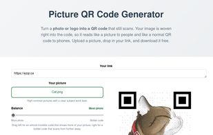 Free picture QR code generator https://ezqr.ca/picture-qr-code