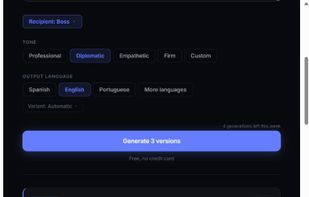 3 polished versions generated instantly